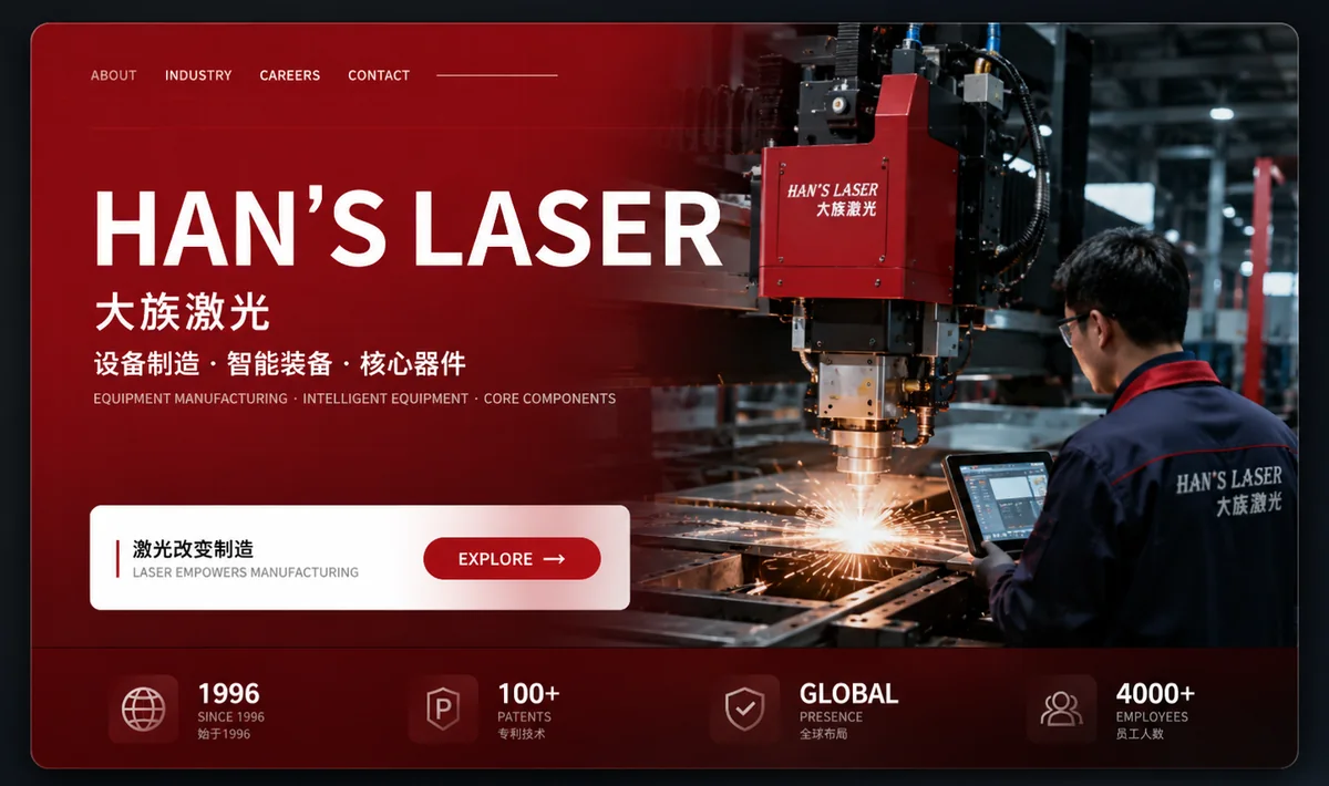 大族激光企业视觉卡片