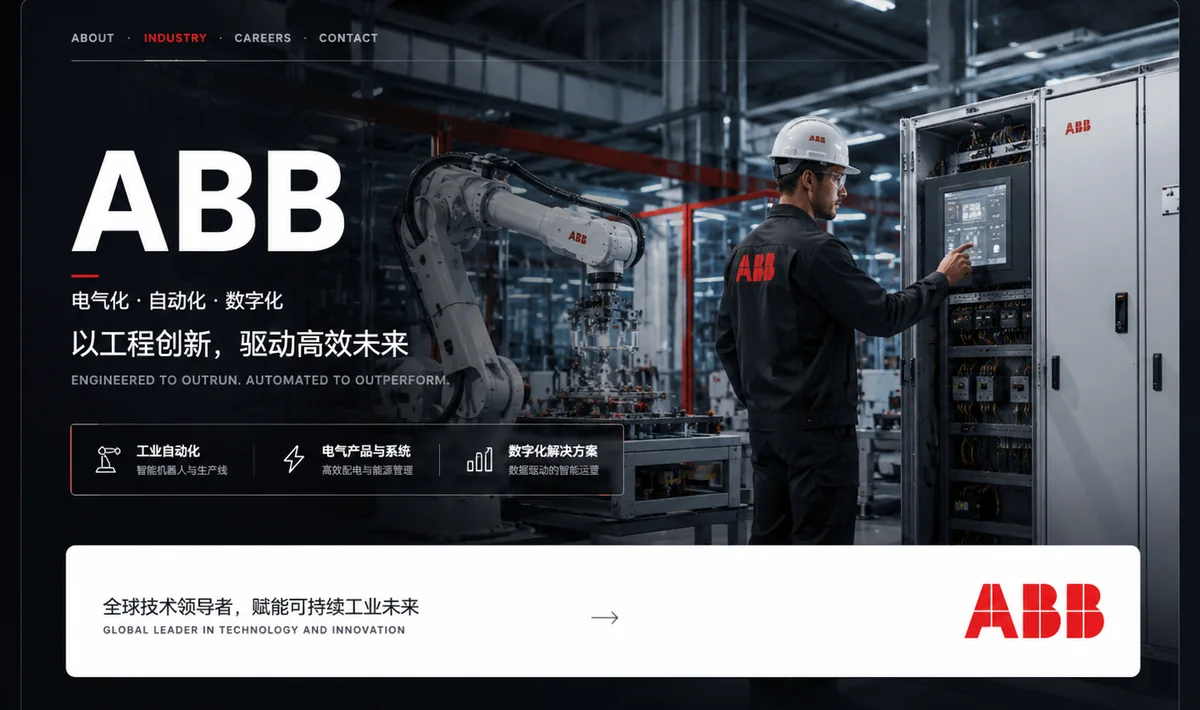 ABB企业视觉卡片